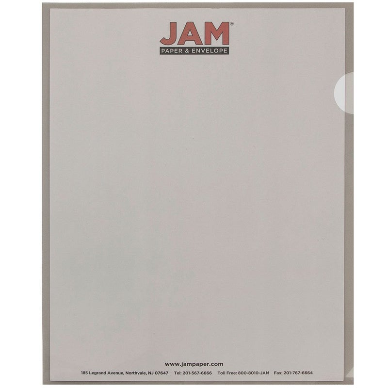 JAM Paper Plastic Sleeves - 9" x 11 1/2" - Smoke - 12/pack - Image 2